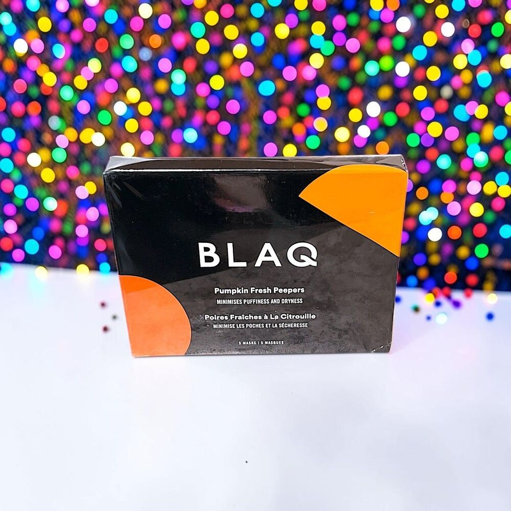 Blaq Pumpkin Fresh Peepers 5 Pairs of Hydrogel Eye Masks NIB And Sealed MSRP $24
